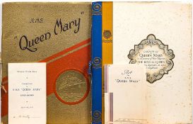 Two launch brochures for RMS Queen Mary:,