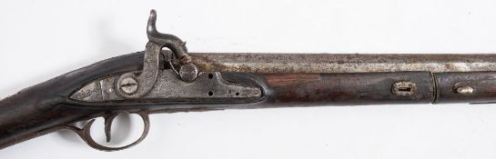 A 19th century percussion cap converted musket:,