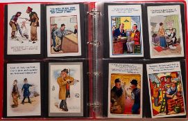 A collection of comical postcards:, various artists including McGill, Bamforth and others.