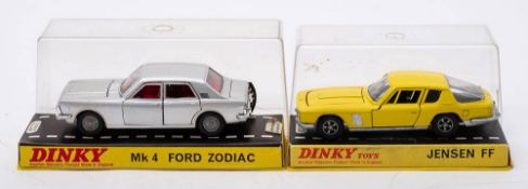 Dinky 164 MK 4 Ford Zodiac: silver with red interior and cast hubs,