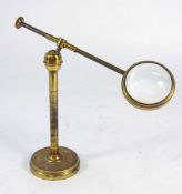 A 19th century lacquered brass bulls-eye condenser, unsigned:,