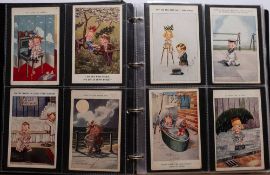 An album of comical postcards after Albert Carnel: