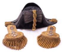 A pair of George V Royal Navy Regulation pattern epaulettes by Gieve, Matthews & Seagrove, London:,