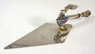 A silver commemorative oar for 'AWI 1937 Miscellaneous Whaler & Open Whaler', maker NAFFI,