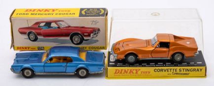 Dinky 174 Ford Mercury Cougar: blue with off white interior,
