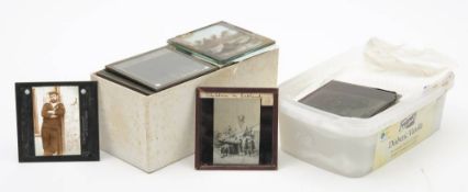 A group of three inch diapositive magic lantern slides: early 20th century topographical including