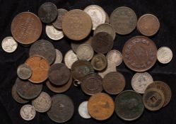 A mixed bag of world coins: