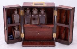A 19th century mahogany apothecary's box:,