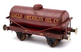 Cartette or similar gauge 1 Anglo-American Oil Co Ltd four wheeled tank wagon:.