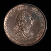 A better grade George III 1779 halfpenny: