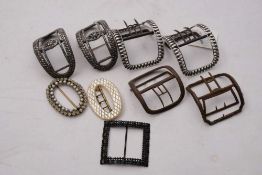 A pair of Georgian silver buckles, maker Thomas Willmore circa 1788:,