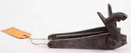 A pair of double hammer back action rifle percussion locks:.