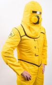 Ultraviolet (2006). A yellow hazmat suit:, together with coa..