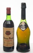 A bottle of 1975 'La Grande Dame' Veuve Clicquot-Ponsardin and a bottle of Ch.