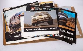 A run of Rallyesport & Rallye Calendars from 1983 to 1994 inclusive: together with Rallye Calendars