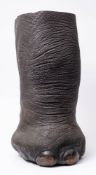 A pre-WWI elephant's foot stick stand : 76cm high (liner missing).