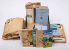 A collection of mid-20th Century European travel guides and related ephemera:.