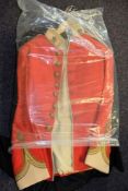 An East Kent Regiment 'The Buffs' red tunic: with gilt bullion,
