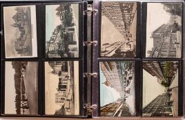 An album of 166 early 20th century postcards of Kensington,