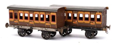 Two Bing gauge 1 Third Class Passenger coaches:,