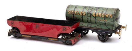 A Bing gauge 1 four wheeled tanker 'Shields & Brown',