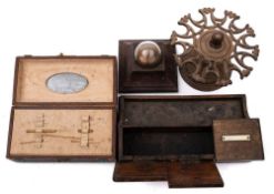 An American tinplate advertising desk thermometer for 'The Hoole Service Company Inc.