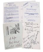 A collection of golfing and celebrity autographs: including Peter Alliss, Dai Rees, Tommy Horton,