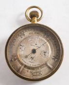 A brass cased weather watch/altimeter by Negretti & Zambra , London: patent No.