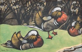 * George Manzana-Pissarro [1871-1961]- Ducks,:- stencil print,