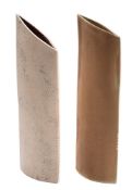*Val Barry [1937-2018] a porcelain and a stoneware 'sword form': each of narrow slab built form