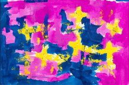 * William Gear [1915-1997]- Yellow Crosses, December 1963,