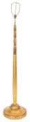A 20th Century carved gilt wood standard lamp:,