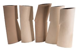 *Val Barry [1937-2018] four stoneware 'sentry' vases and a double sentry vase: each of narrow