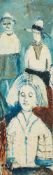 * Fred Yates [1922-2008]- Girl and two ladies,:- signed bottom left,