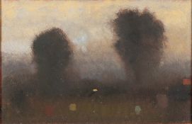 * Alfred Stockham [b.1933]- Corfu,:- signed and inscribed on the reverse, oil on board, 28 x 43cm.