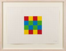 * Justin Knowles [1935-2004]- WD..55.ii.03; red, yellow, green, blue,:- initialled J.K.