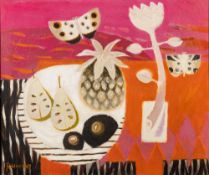 * Mary Fedden [1915-2012] - The Red Table,:- signed and dated 1987 bottom left,