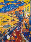 * Fred Yates [1922-2008]- The Flood,:- oil on board, 120 x 90cm. * Provenance.
