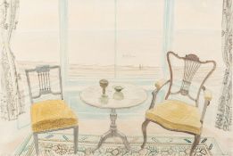 * Richard Bawden [b.1936]- Aldeburgh,:- signed and dated '93, watercolour, 37 x 54cm.