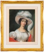 Continental School 19/20th Century- A Young Beauty; The Philosopher,:- pastel portraits,