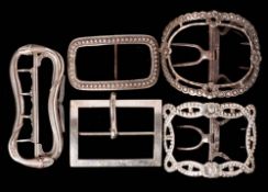 A George IV silver buckle, maker Thomas Dee & John Fargus, London,