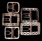 A George III silver and steel shoe buckle, maker George Burrows I, London,