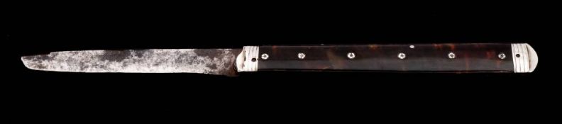 A late 18th/early 19th century French folding fruit knife:,