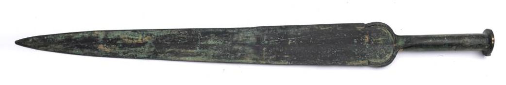 A Chinese bronze sword (Jian): with 47cm.