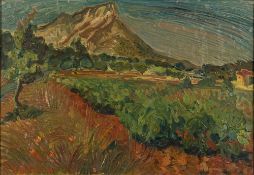 Abraham Mintchine [1898-1931]- Summer landscape,:- signed bottom left oil on canvas, 37 x 54cm.
