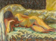 * Zdzislaw Ruszkowski [1907-1990]- Reclining nude,:- signed bottom right oil on canvas,
