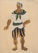 * Pablo Picasso [1881-1973]- Un Vieux Negre,:- costume for Tricorne, Diachilev Ballets Russes,