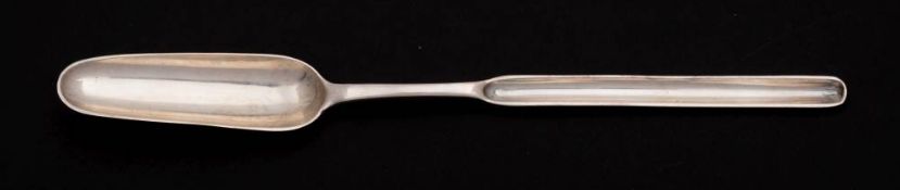 A George III provincial silver marrow scoop, maker William Welch, Exeter,