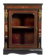 A 19th Century ebonised and gilt metal mounted pier cabinet:,