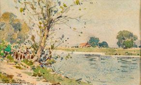 * Paul Emile Lecomte [1877-1950]- Summer landscapes,:- a set of three, each signed,